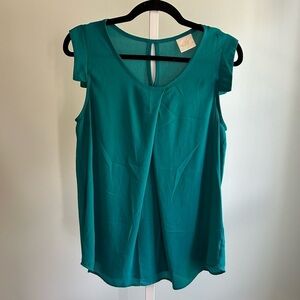 Teal Sophisticated Split Front Blouse